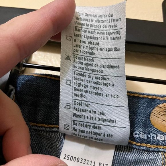 Carhartt Jeans Relaxed Fit Men's 36X32 Blue Denim Straight Leg Cargo Pants - Picture 6 of 9